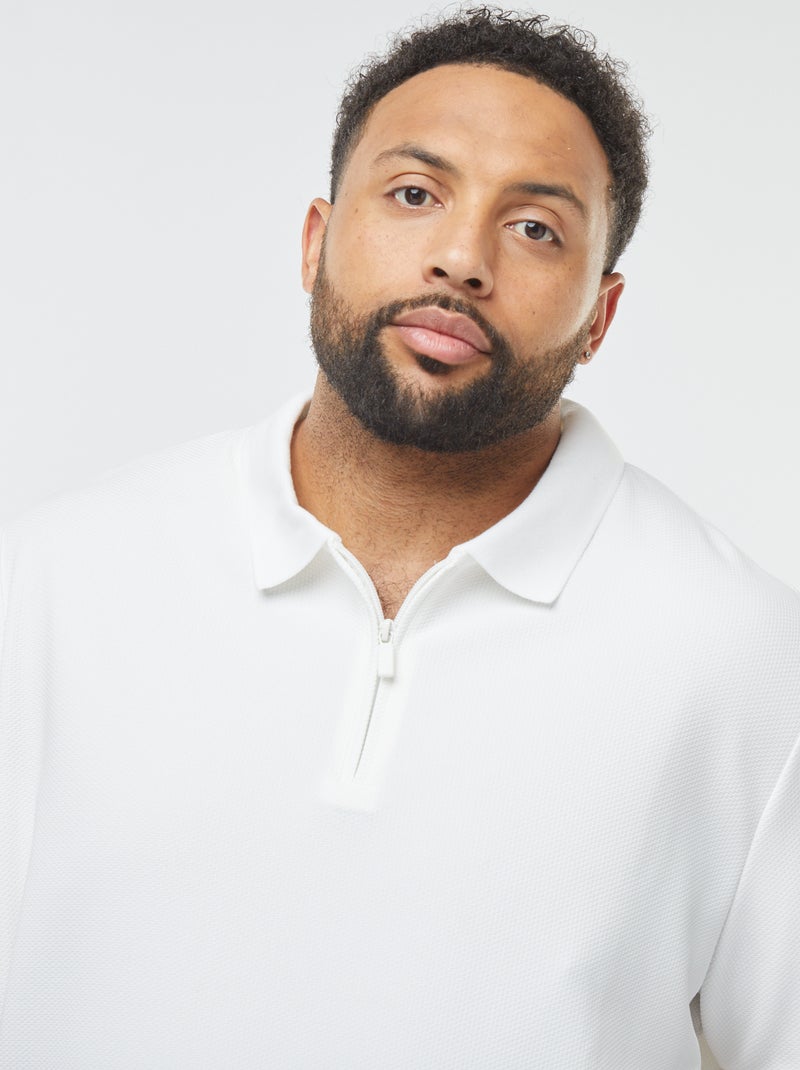 Polo de piqué de algodón Blanco - Kiabi