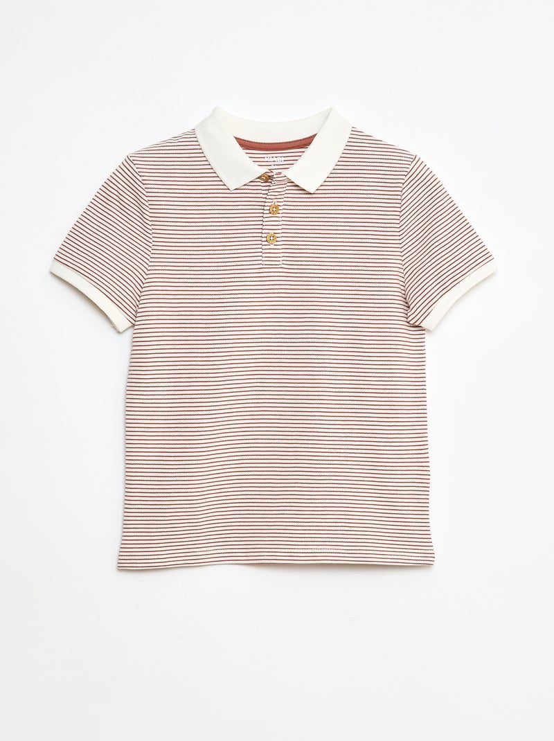 Polo de piqué de algodón Blanco - Kiabi