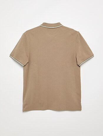 Polo de piqué de algodón con bordado en el pecho