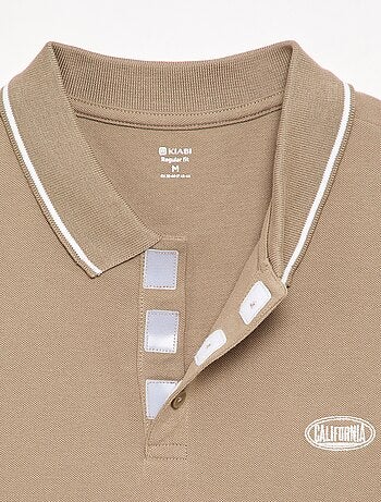 Polo de piqué de algodón con bordado en el pecho