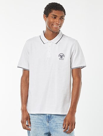 Polo de piqué de algodón con bordado en el pecho