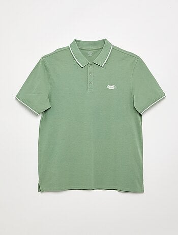 Polo de piqué de algodón con bordado en el pecho