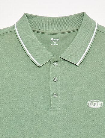 Polo de piqué de algodón con bordado en el pecho