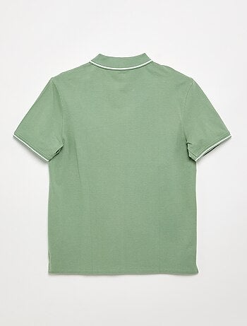 Polo de piqué de algodón con bordado en el pecho