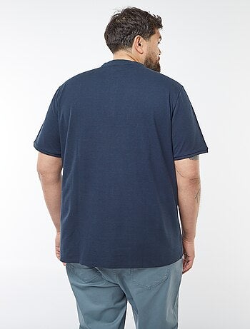 Polo de piqué de algodón con cuello panadero