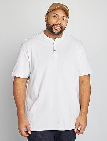 Polo de piqué de algodón con cuello panadero