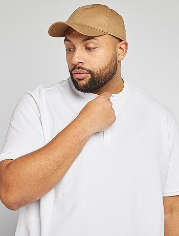 Polo de piqué de algodón con cuello panadero