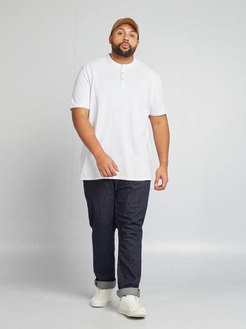 Polo de piqué de algodón con cuello panadero - Kiabi