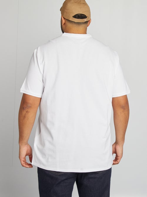 Polo de piqué de algodón con cuello panadero - Kiabi