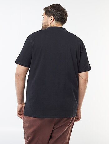 Polo de piqué de algodón con cuello panadero