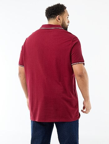 Polo de piqué de algodón con cuello polo sin botones