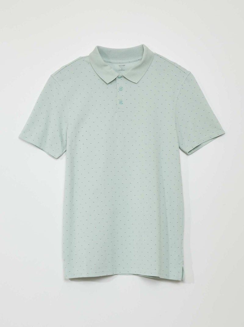 Polo de piqué de algodón con estampado AMARILLO - Kiabi