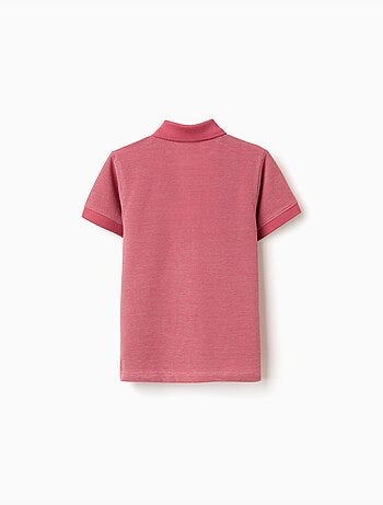 Polo de piqué de algodón con lunares en jacquard