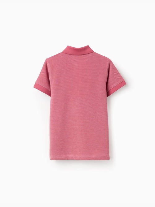 Polo de piqué de algodón con lunares en jacquard - Kiabi