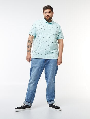 Polo de piqué de algodón de manga corta