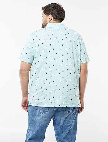Polo de piqué de algodón de manga corta