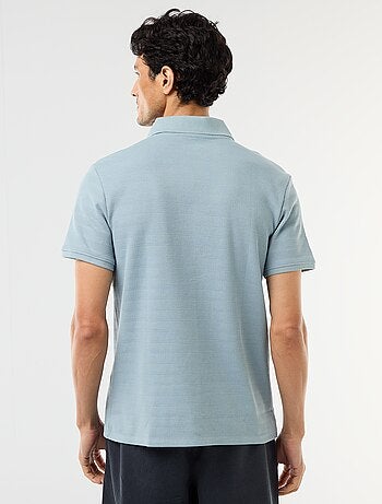 Polo de piqué de algodón de manga corta