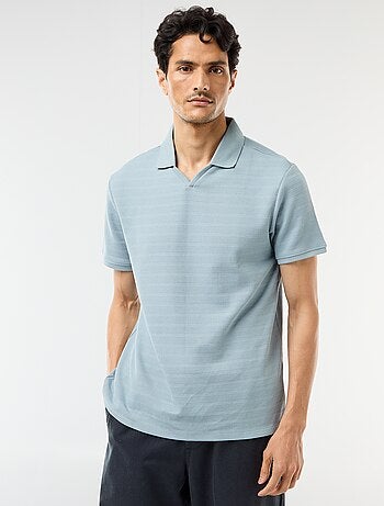 Polo de piqué de algodón de manga corta