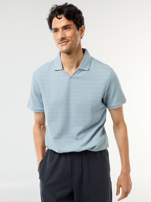 Polo de piqué de algodón de manga corta - Kiabi