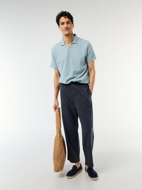 Polo de piqué de algodón de manga corta - Kiabi