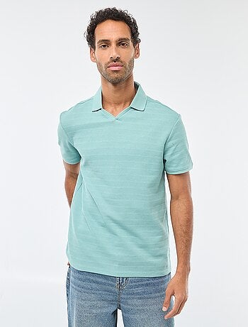 Polo de piqué de algodón de manga corta