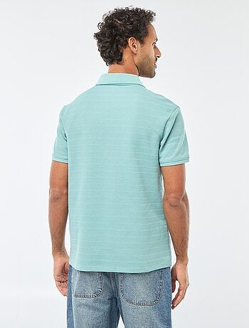 Polo de piqué de algodón de manga corta