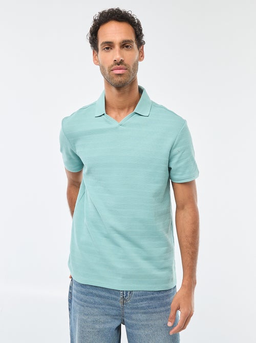 Polo de piqué de algodón de manga corta - Kiabi