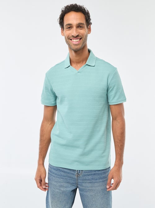 Polo de piqué de algodón de manga corta - Kiabi