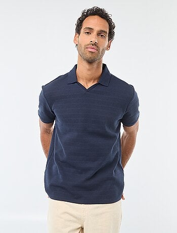 Polo de piqué de algodón de manga corta