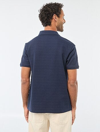 Polo de piqué de algodón de manga corta