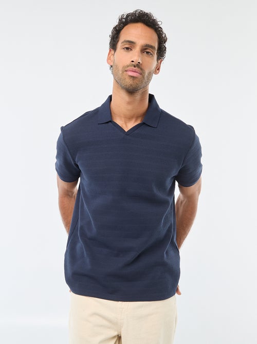 Polo de piqué de algodón de manga corta - Kiabi