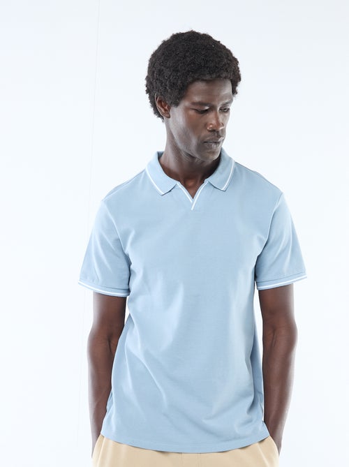 Polo de piqué de algodón de manga corta - Kiabi