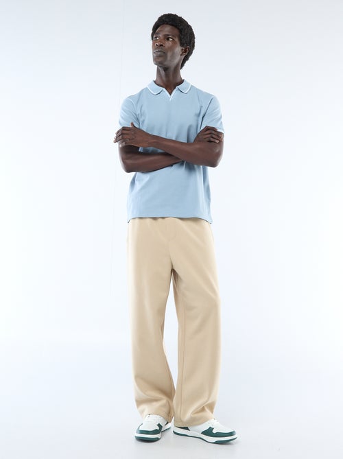 Polo de piqué de algodón de manga corta - Kiabi