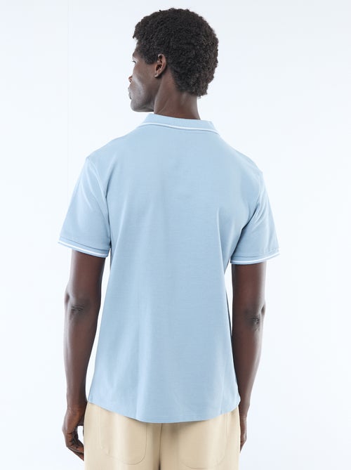 Polo de piqué de algodón de manga corta - Kiabi