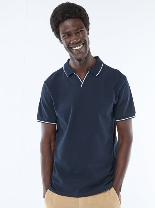 Polo de piqué de algodón de manga corta - Kiabi