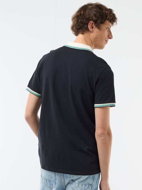 Polo de piqué de algodón de manga corta - Kiabi