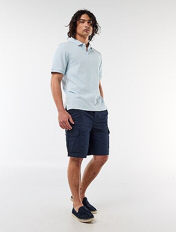 Polo de piqué de algodón de manga corta