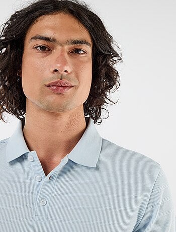 Polo de piqué de algodón de manga corta