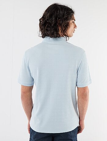 Polo de piqué de algodón de manga corta