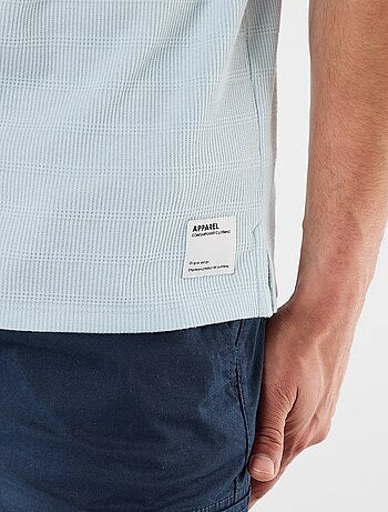 Polo de piqué de algodón de manga corta