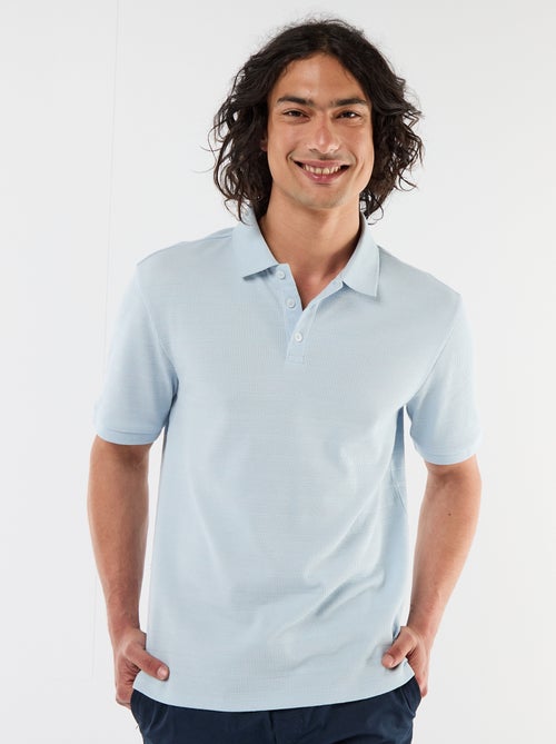 Polo de piqué de algodón de manga corta - Kiabi