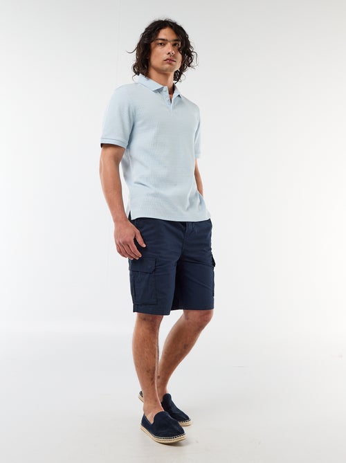 Polo de piqué de algodón de manga corta - Kiabi