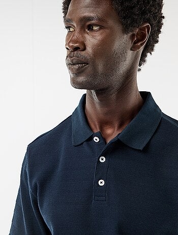 Polo de piqué de algodón de manga corta