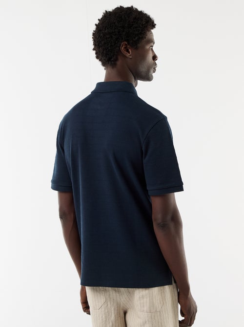 Polo de piqué de algodón de manga corta - Kiabi