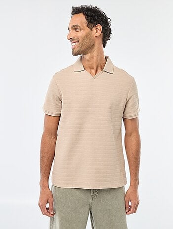 Polo de piqué de algodón de manga corta
