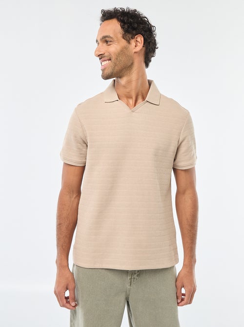Polo de piqué de algodón de manga corta - Kiabi
