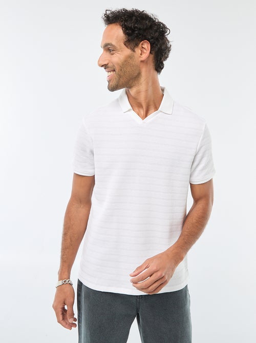 Polo de piqué de algodón de manga corta - Kiabi