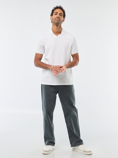 Polo de piqué de algodón de manga corta - Kiabi