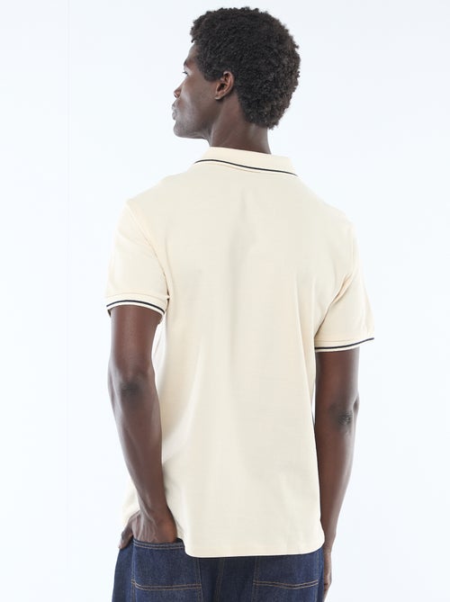 Polo de piqué de algodón de manga corta - Kiabi