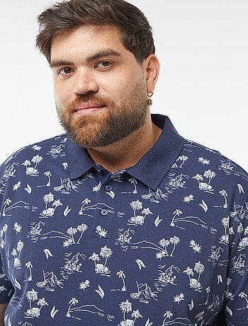 Polo de piqué de algodón de manga corta
